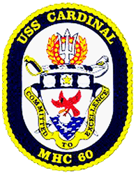 USS Cardinal MHC-60 US Navy Ship Crest