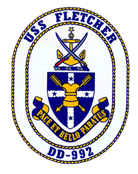 USS Fletcher DD 992 US Navy Ship Crest