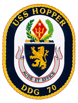 USS Hopper DDG 70 US Navy Ship Crest