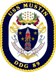 USS Mustin DDG-89 US Navy Ship Crest