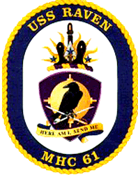 USS Raven MHC-61 US Navy Ship Crest