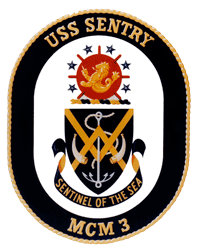 USS Sentry MCM-3 US Navy Ship Crest